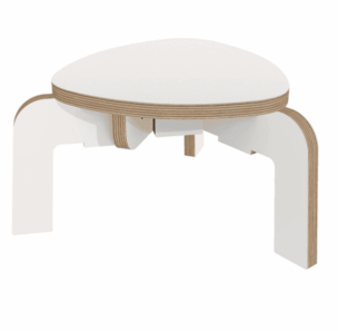 Stapelbare kruk hoogte 20cm – Wit