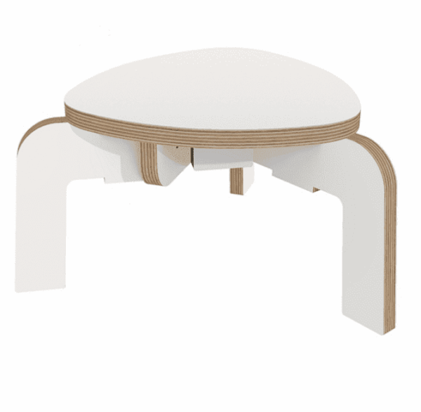 Stapelbare kruk hoogte 20cm – Wit