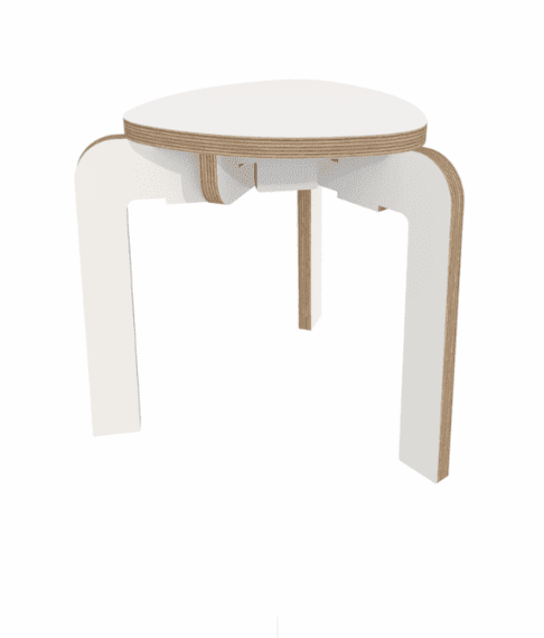 Stapelbare kruk hoogte 35cm – Wit