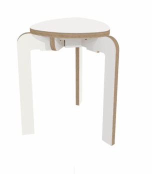 Stapelbare kruk hoogte 45cm – Wit