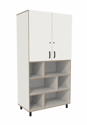 Basic Leidsterkast 100 x 55 x 200 cm – Wit