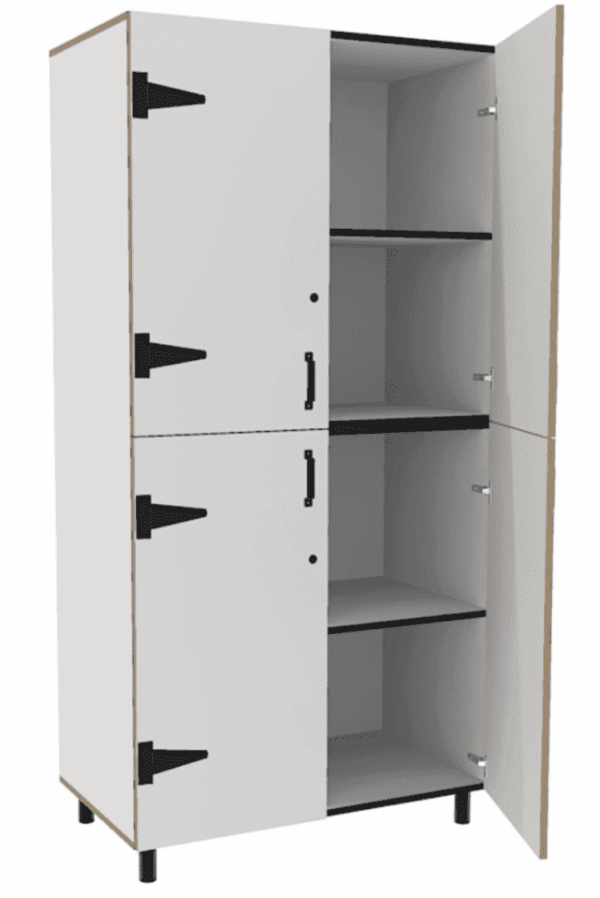 Leidsterkast Rotterdam 100 x 55 x 200 cm – Wit