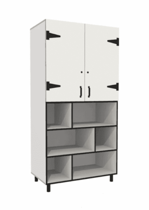 Leidsterkast Rotterdam 100 x 55 x 200 cm – Wit