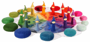Bauspiel Small World – 15 stuks ‘kiezelstenen’ van vilt foto 2