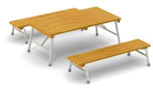 Buitenbank 2 stuks 120 cm – Stapelbaar