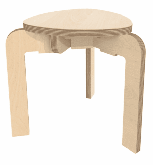 Stapelbare kruk hoogte 45cm – Berken