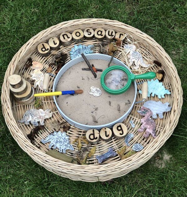 Rieten dienbladtafel – 60 cm