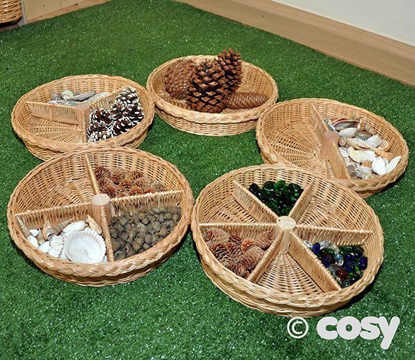 Rieten breukmanden – 5 stuks
