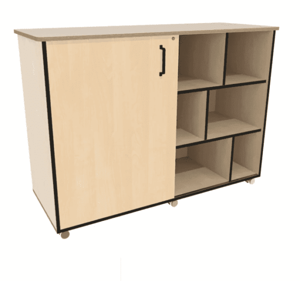 Schuifdeurkast 144 x 55 x 108 cm – Berken