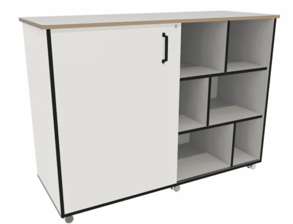 Schuifdeurkast 144 x 55 x 108 cm – Wit