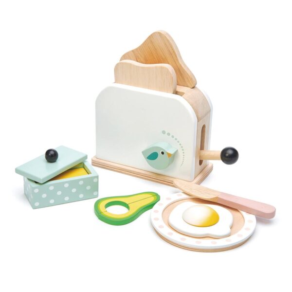 Houten Keuken speelgoed – Ontbijt set met accessoires foto 1