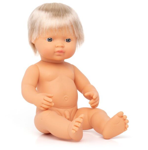 Miniland Pop Europese jongen met haar -38 cm foto 1