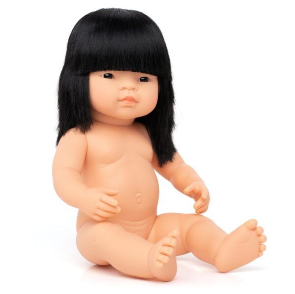 Miniland Pop Aziatisch Meisje met haar – 38 cm foto 1