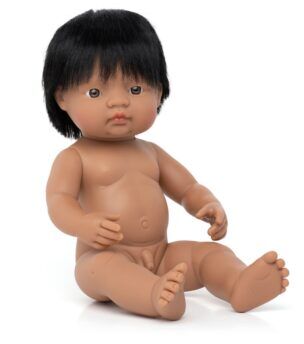 Miniland Pop Latijns-Amerikaanse Jongen met haar – 38 cm