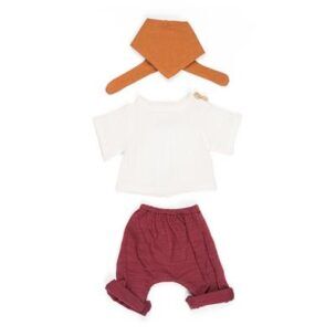 Miniland Kleding set Bordeau/Wit voor Jongen – 32 cm foto 2