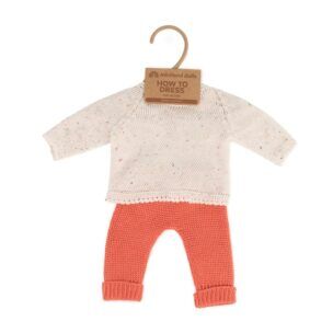 Miniland Kleding set Rood/Wit voor Meisjes – 38 cm