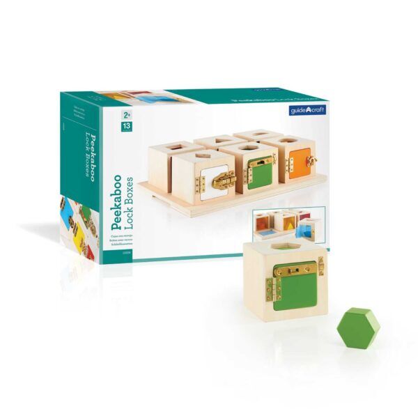 Guidecraft Peekaboo Slotenboxen – Set van 6