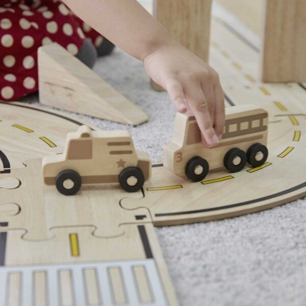 Guidecraft Mini Houten Vrachtwagens – Set van 10