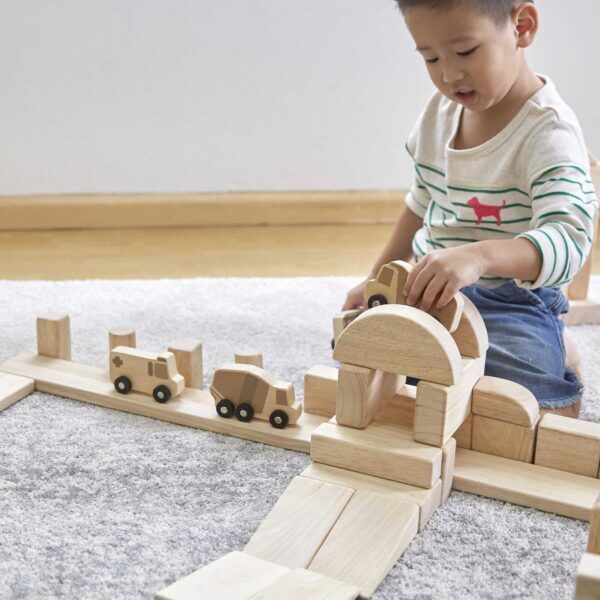 Guidecraft Mini Houten Vrachtwagens – Set van 10