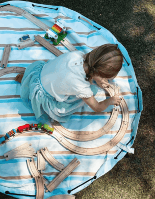 Play&Go Outdoor Stripes 3in1 Opbergzak – Speelmat foto 2