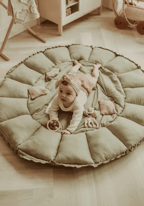 Play&Go Bloom Meadow Green Organisch 3in1 Babymatje – Babynestje