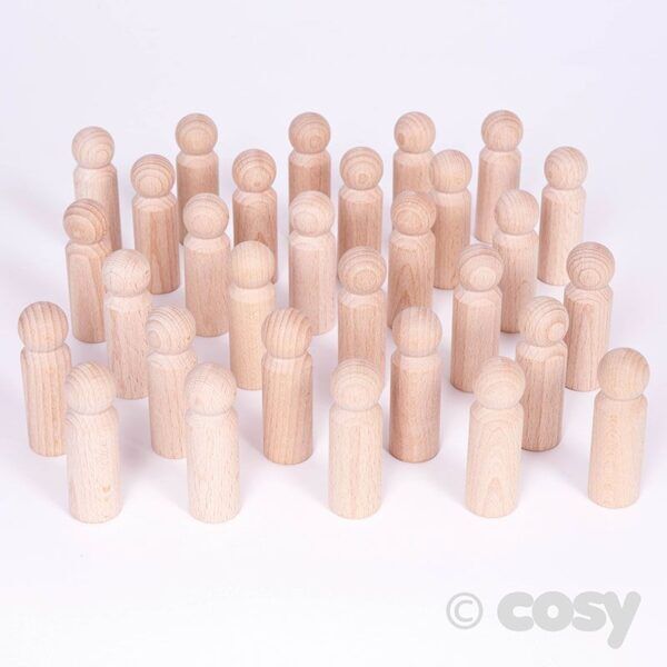 Houten Poppen – 30 stuks