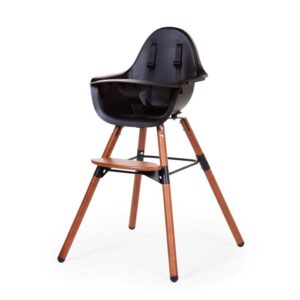EVOLU 2 Kinderstoel - Verstelbaar in Hoogte (50-75 CM/*90 CM) - Walnoot/zwart