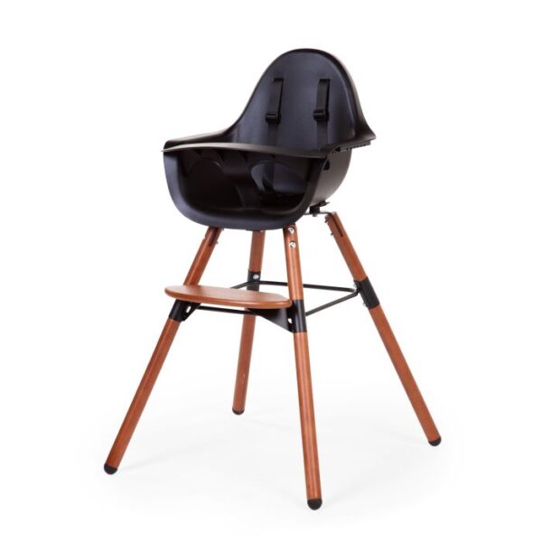 EVOLU 2 Kinderstoel – Verstelbaar in Hoogte (50-75 CM/*90 CM) – Walnoot/zwart foto 1