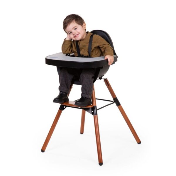 EVOLU 2 Kinderstoel – Verstelbaar in Hoogte (50-75 CM/*90 CM) – Walnoot/zwart foto 2