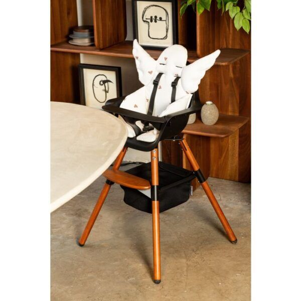 EVOLU 2 Kinderstoel – Verstelbaar in Hoogte (50-75 CM/*90 CM) – Walnoot/zwart