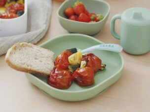 Beaba siliconen bord met zuignap sage green – groen foto 2