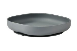 Beaba siliconen bord met zuignap grijs - grey