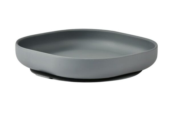 Beaba siliconen bord met zuignap grijs – grey foto 1