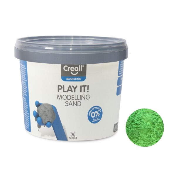 Creall Play It Speelzand – Modelleerzand Groen, 750gr. foto 1