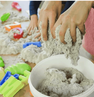 Creall Play It Speelzand – Modelleerzand Groen, 750gr. foto 2