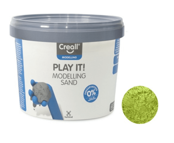 Creall Play It Speelzand – Modelleerzand Geel, 750gr. foto 1