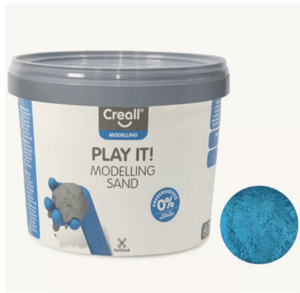 Creall Play It Speelzand – Modelleerzand Blauw, 750gr. foto 1