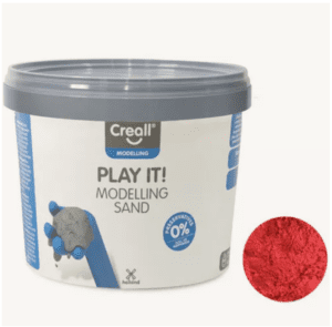 Creall Play It Speelzand – Modelleerzand Rood, 750gr.