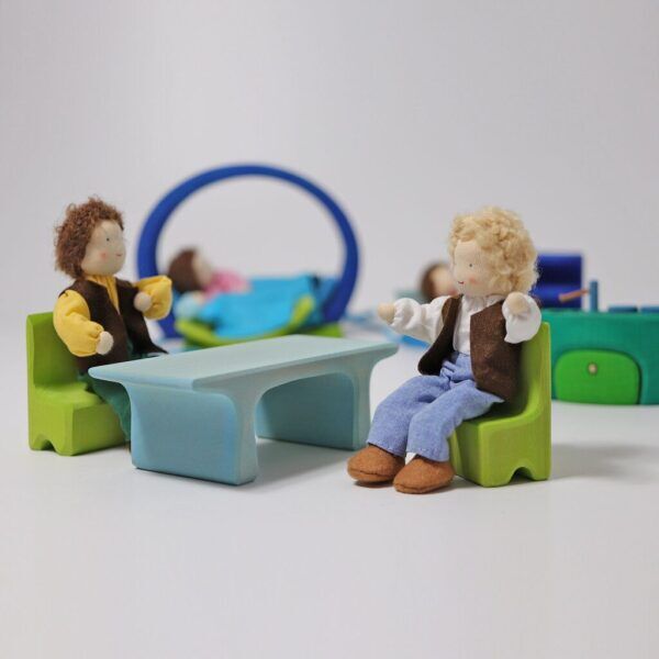 Grimms Houten Mobile Home Blauwgroen