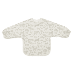 Jollein Slabbetje Waterproof met Mouw Animals Olive Green