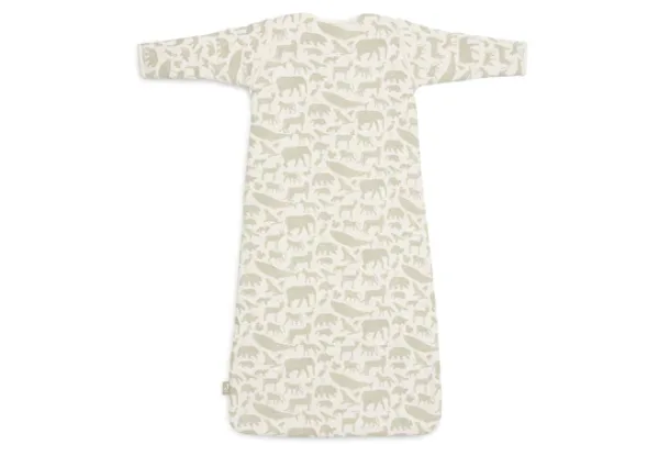 Jollein Baby Slaapzak Met Afritsbare Mouw 70cm Animals – Olive Green