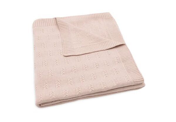 Jollein Deken Ledikant 100x150cm Grain Knit – Wild Rose
