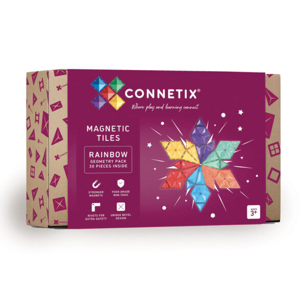 Connetix Regenboog geometrische set – 30-delig