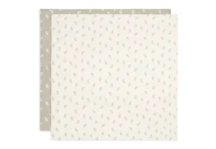 Jollein Hydrofiele Multi Doek Large 115x115cm Twig – Olive Green – 2 Stuks