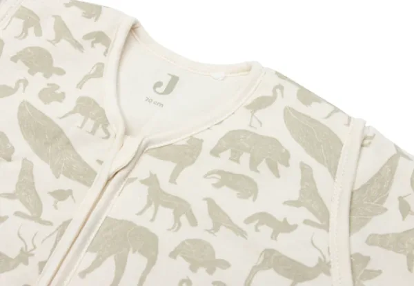 Jollein Baby Slaapzak Met Afritsbare Mouw 70cm Animals – Olive Green