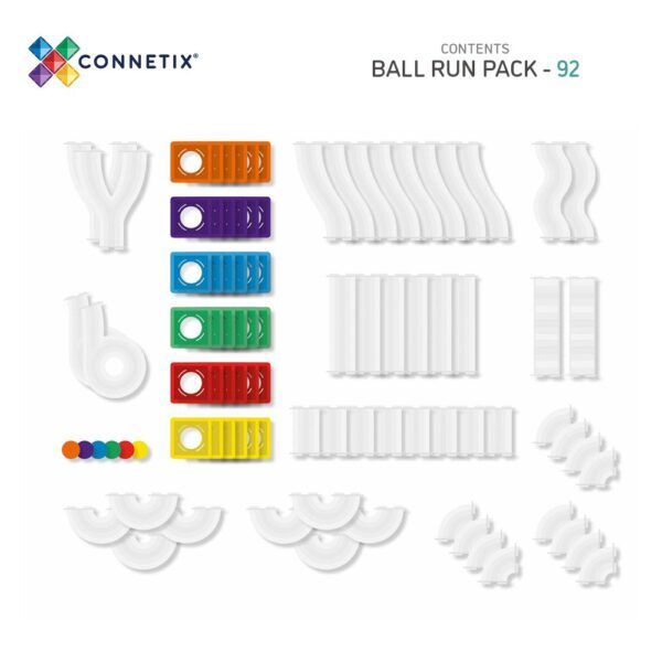 Connetix Regenboog Bal Run Set – 92-delig