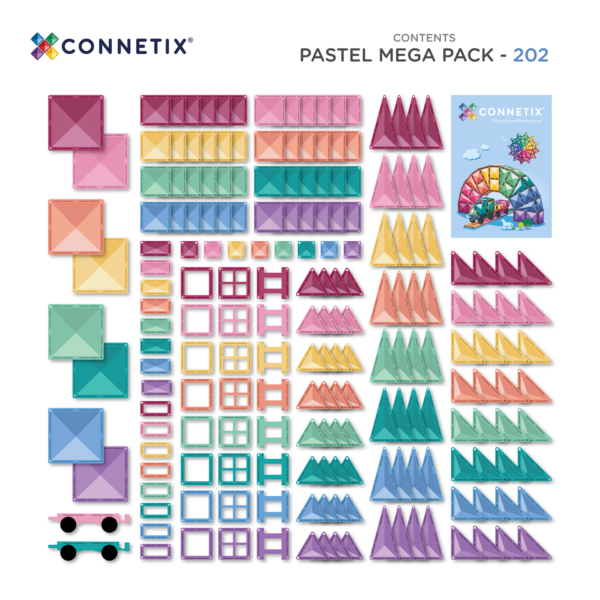 Connetix Pastel Megaset – 202-delig