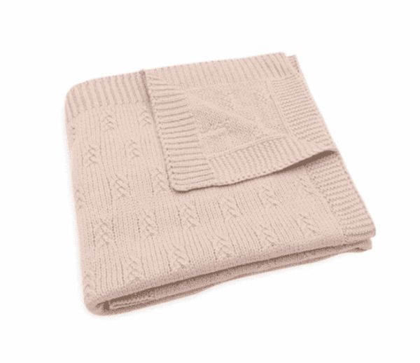 Jollein Deken Wieg 75x100cm Grain Knit – Wild Rose