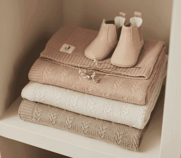 Jollein Deken Ledikant 100x150cm Grain Knit – Oatmeal