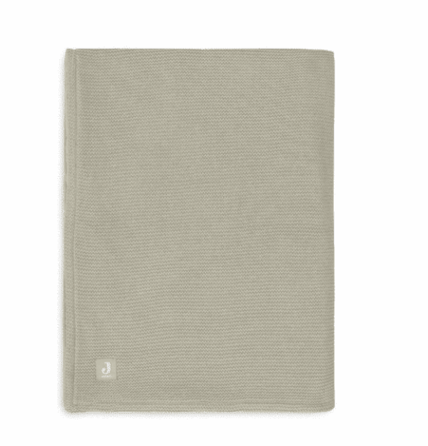 Jollein Deken Ledikant 100x150cm Basic Knit – Olive Green/Fleece